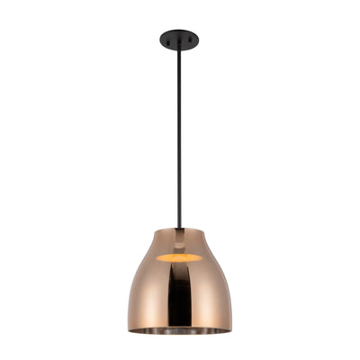 Trinity 12-in Chrome Glass Shade LED Pendant