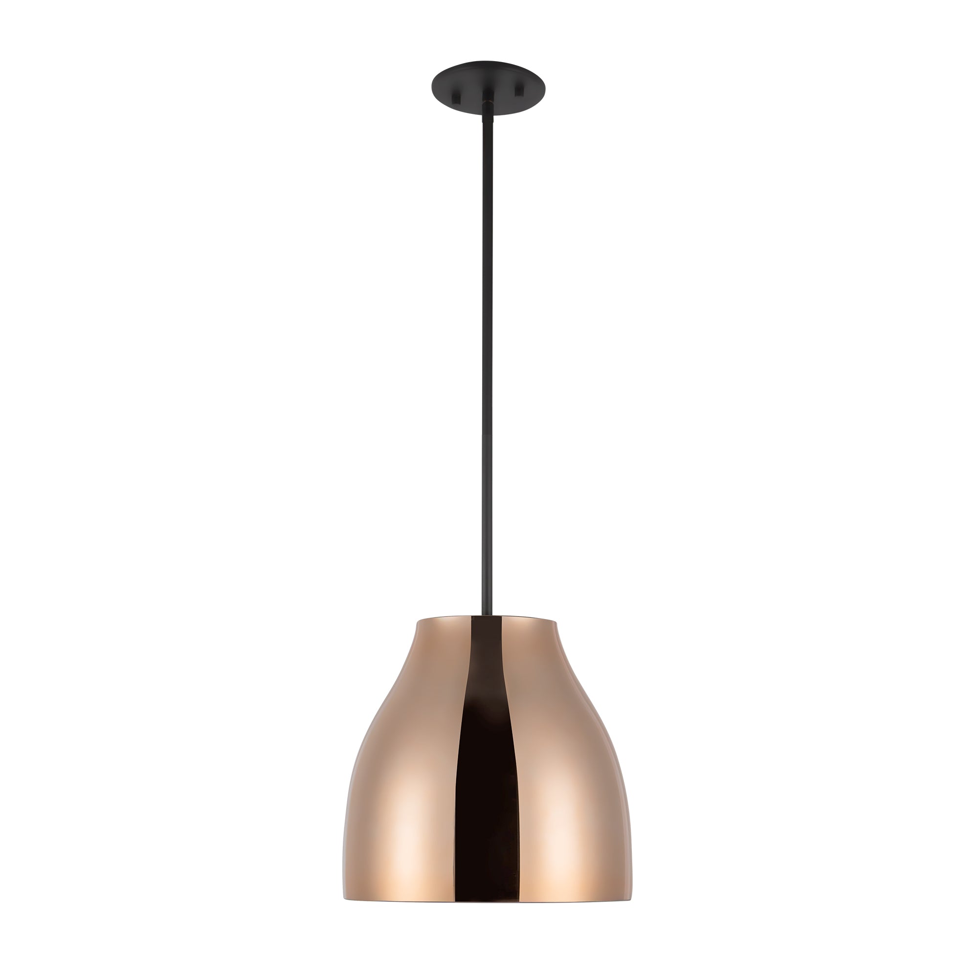 Trinity 12-in Chrome Glass Shade LED Pendant