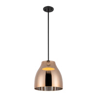 Trinity 12-in Chrome Glass Shade LED Pendant