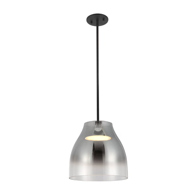 Trinity 12-in Chrome Glass Shade LED Pendant