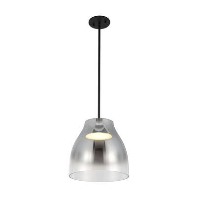 Trinity 12-in Chrome Glass Shade LED Pendant