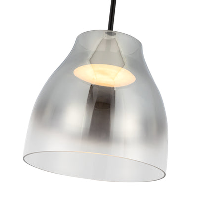 Trinity 12-in Chrome Glass Shade LED Pendant