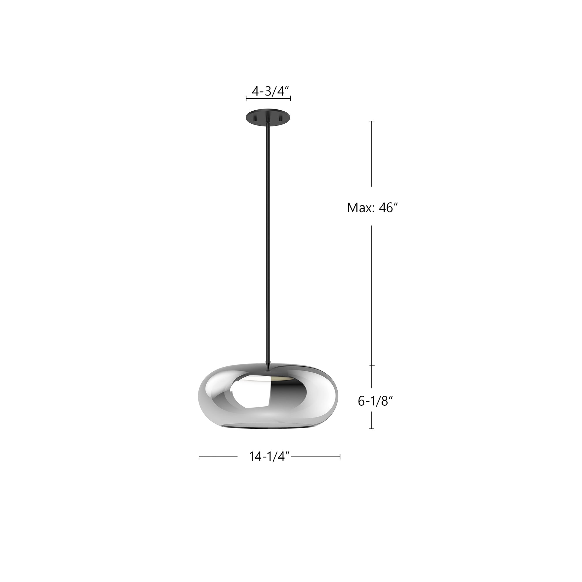 Trinity 14-in Aluminum Pendant