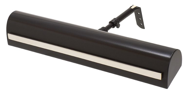 14-inch Classic Traditional Black Polished Nickel Strap Plug-In Picture Light