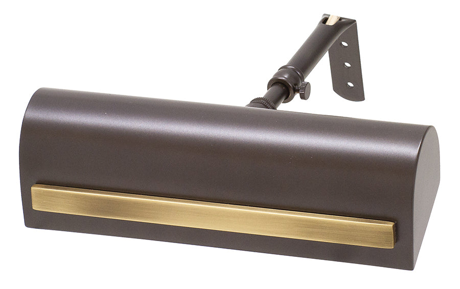 8-inch Classic Traditional Mahogany Bronze Antique Brass Strap Plug-In Picture Light