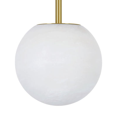Lucent 1 Light Brass Pendant Light 6 Inch Alabaster
