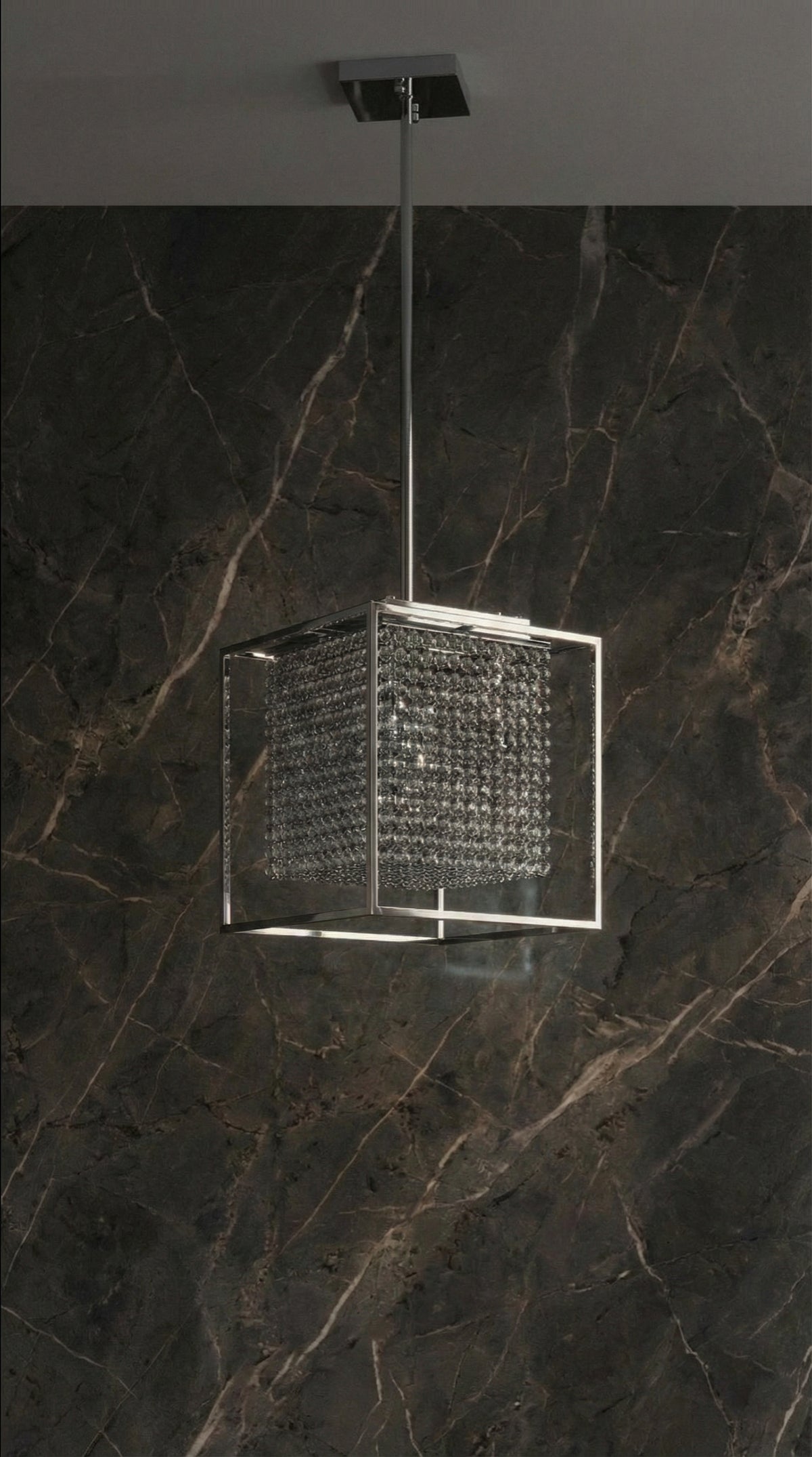 Cube 5 Light Chrome Chandelier