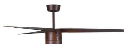 56 Inch 1 Light LED Indoor Outdoor DC Fan in Dark Koa with Remote