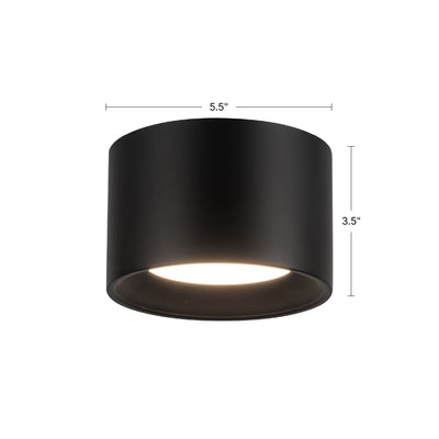 Uma 6-in Steel Semi-Flush Mount