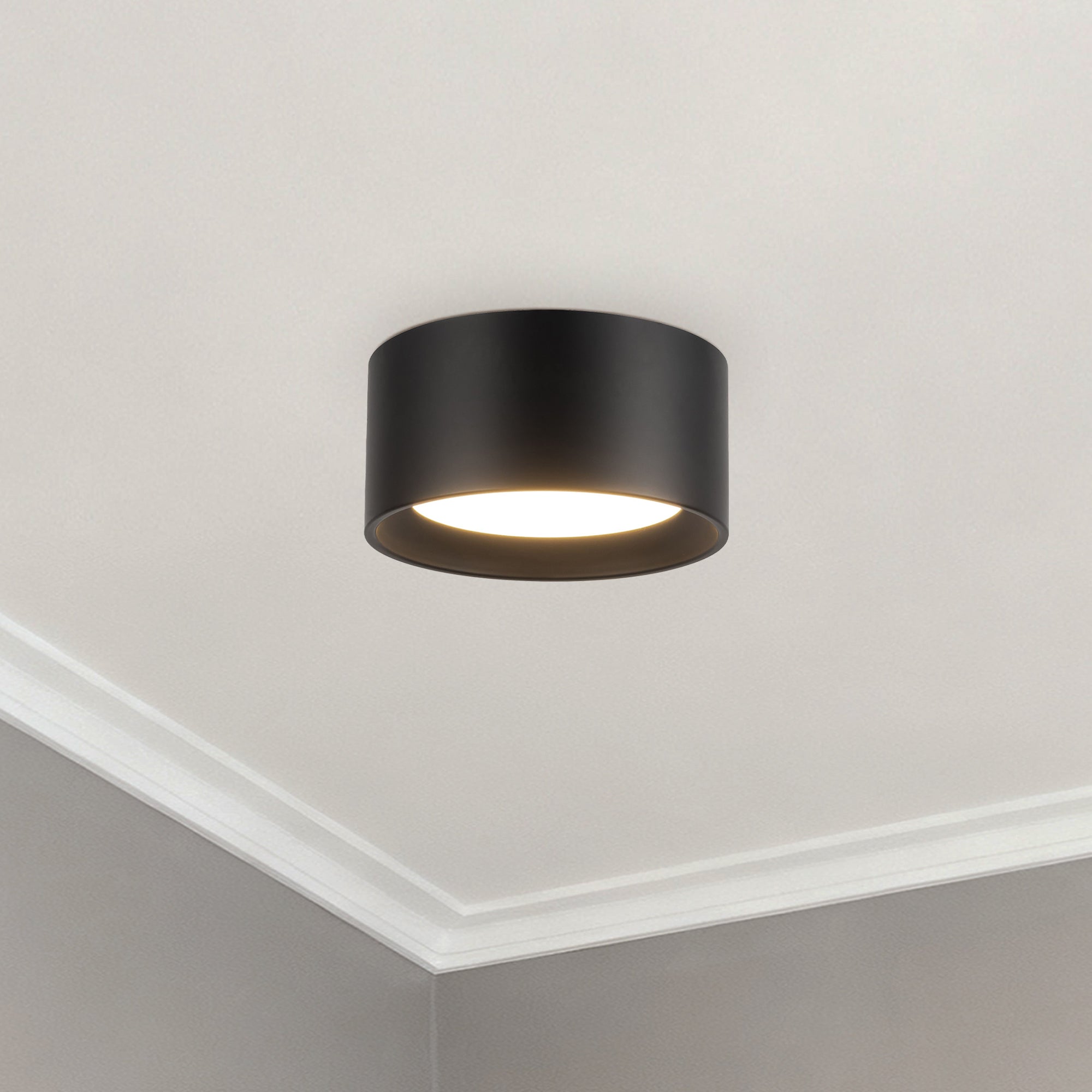 Uma 7-in Steel LED Semi-Flush Mount