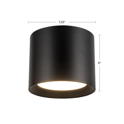 Uma 7-in Steel Semi-Flush Mount