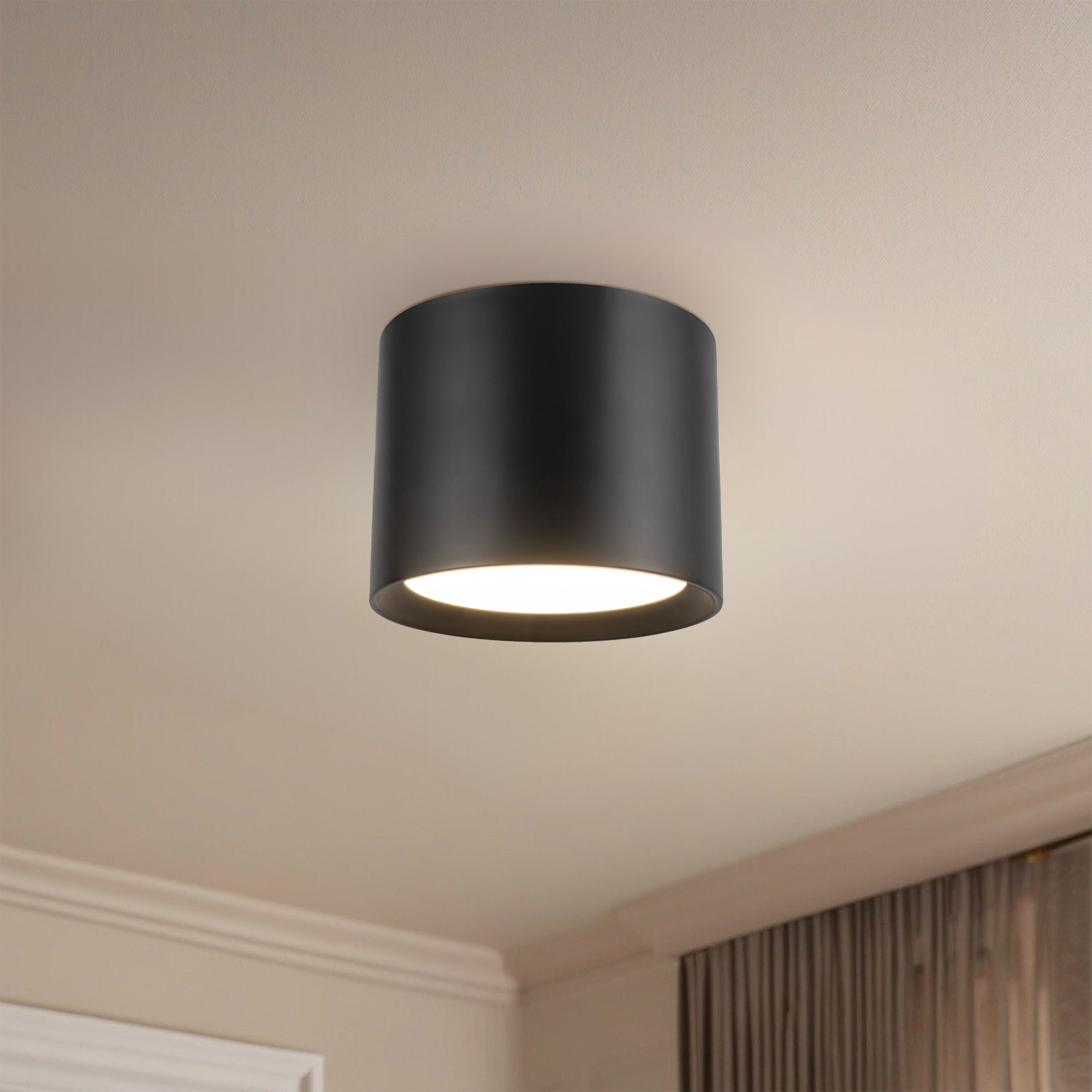 Uma 9-in Steel Semi-Flush Mount