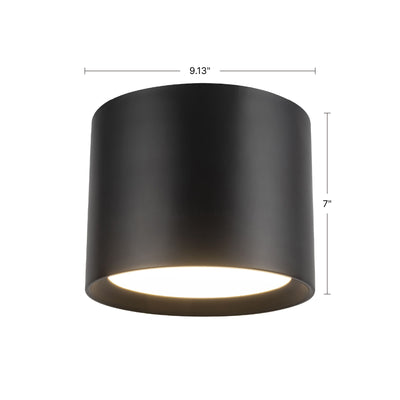 Uma 9-in Steel Semi-Flush Mount