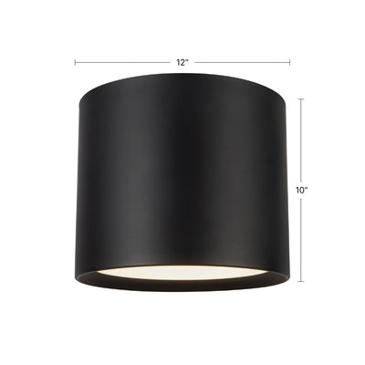 Uma 12-in Steel Semi-Flush Mount
