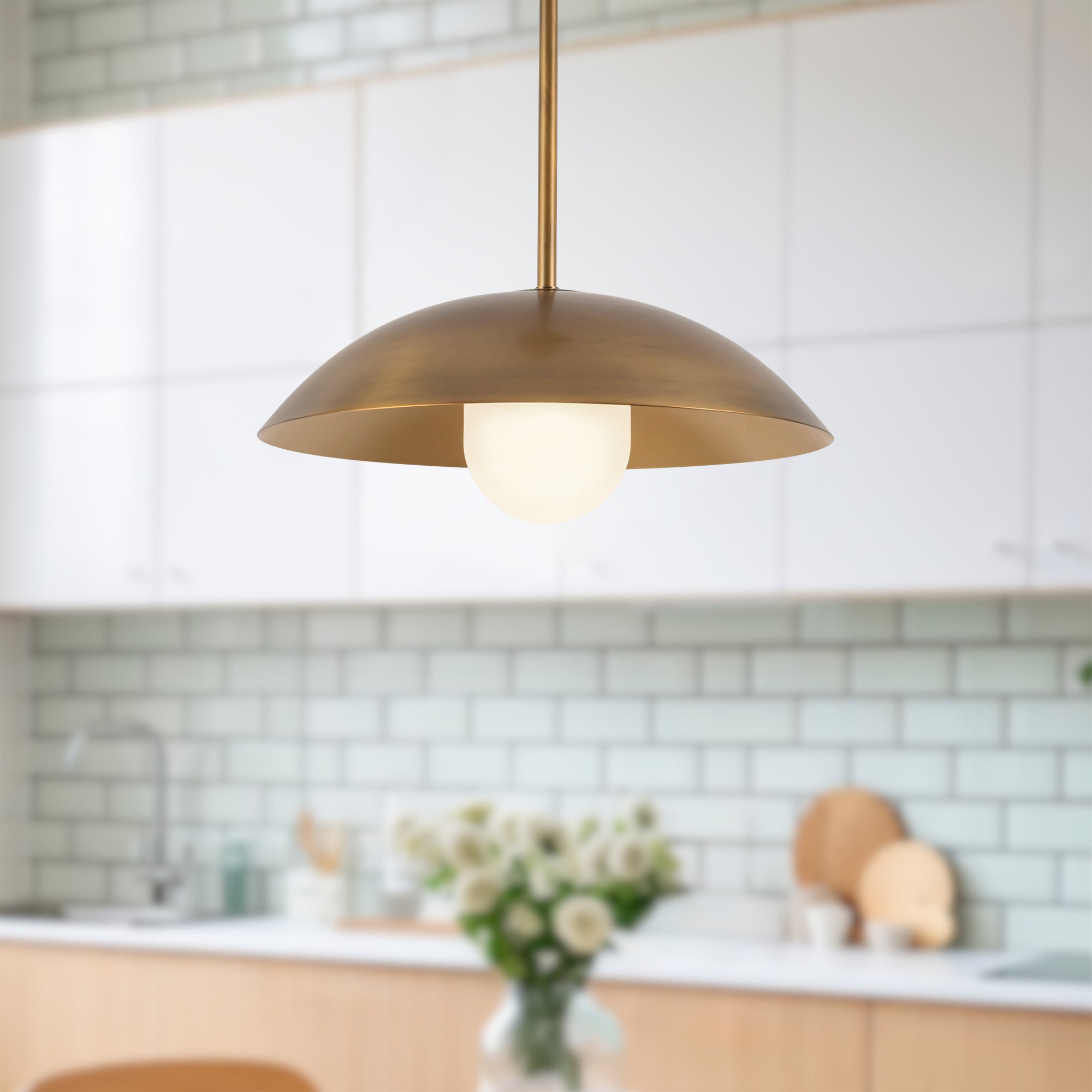 Umbra 14-in Pendant with Matte Opal Glass