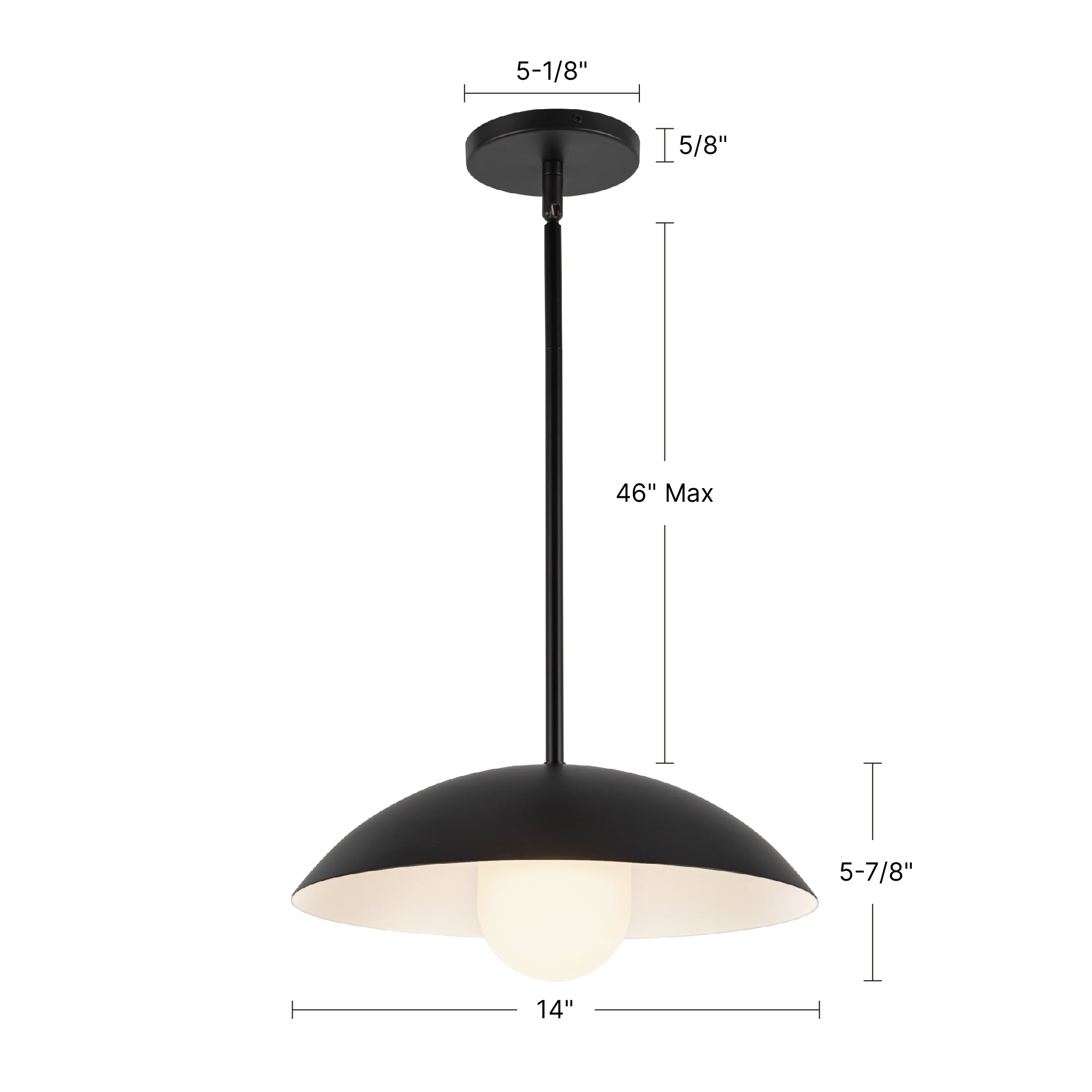 Umbra 14-in Pendant with Matte Opal Glass