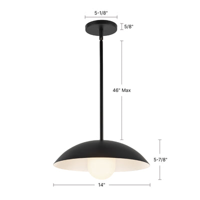 Umbra 14-in Pendant with Matte Opal Glass