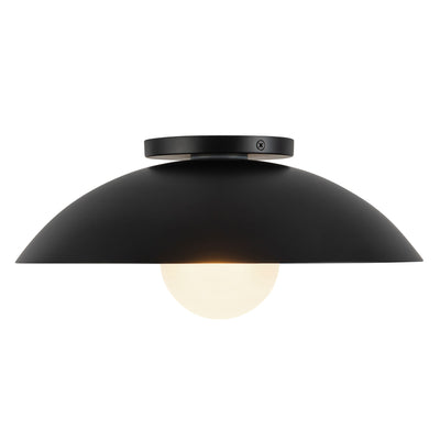Umbra 14-in Steel Semi-Flush Mount with Matte Opal Glass Difusser