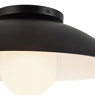 Umbra 14-in Steel Semi-Flush Mount with Matte Opal Glass Difusser