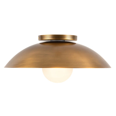 Umbra 14-in Steel Semi-Flush Mount with Matte Opal Glass Difusser