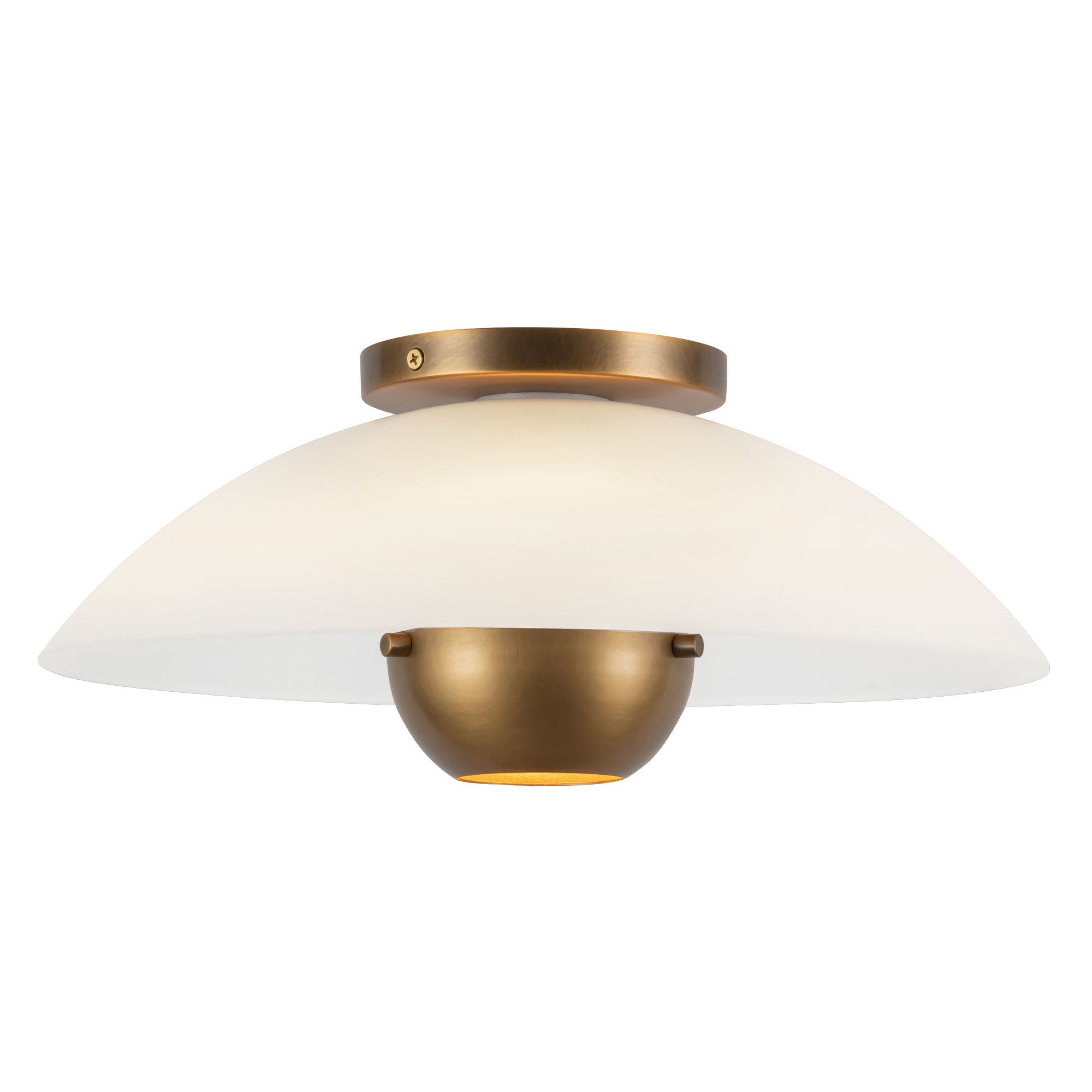 Umbra 14-in Steel Semi-Flush Mount