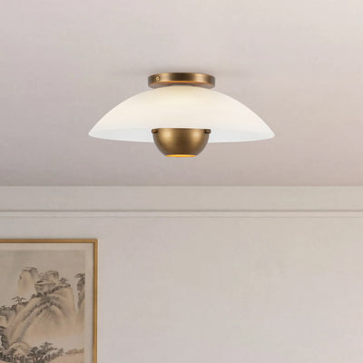 Umbra 14-in Steel Semi-Flush Mount