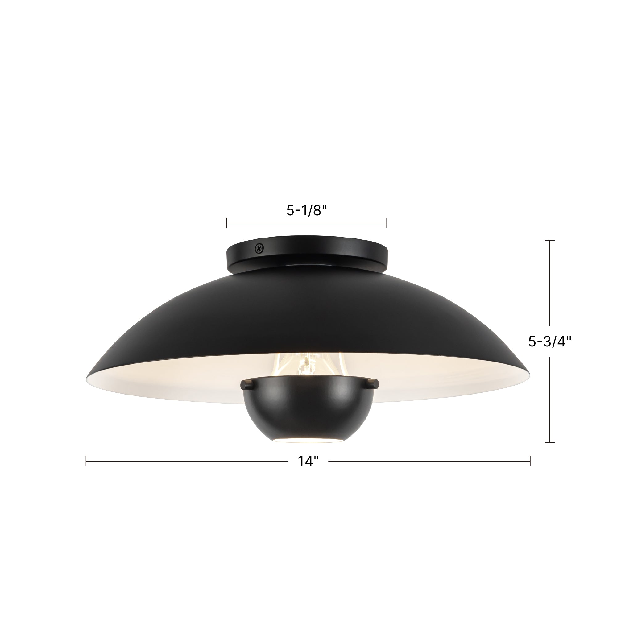 Umbra 14-in Steel Semi-Flush Mount