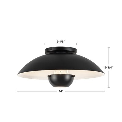 Umbra 14-in Steel Semi-Flush Mount
