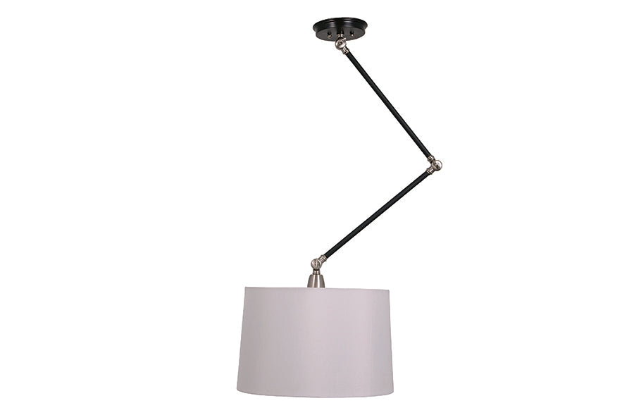 14-inch Uptown Black Satin Nickel Pendant Light