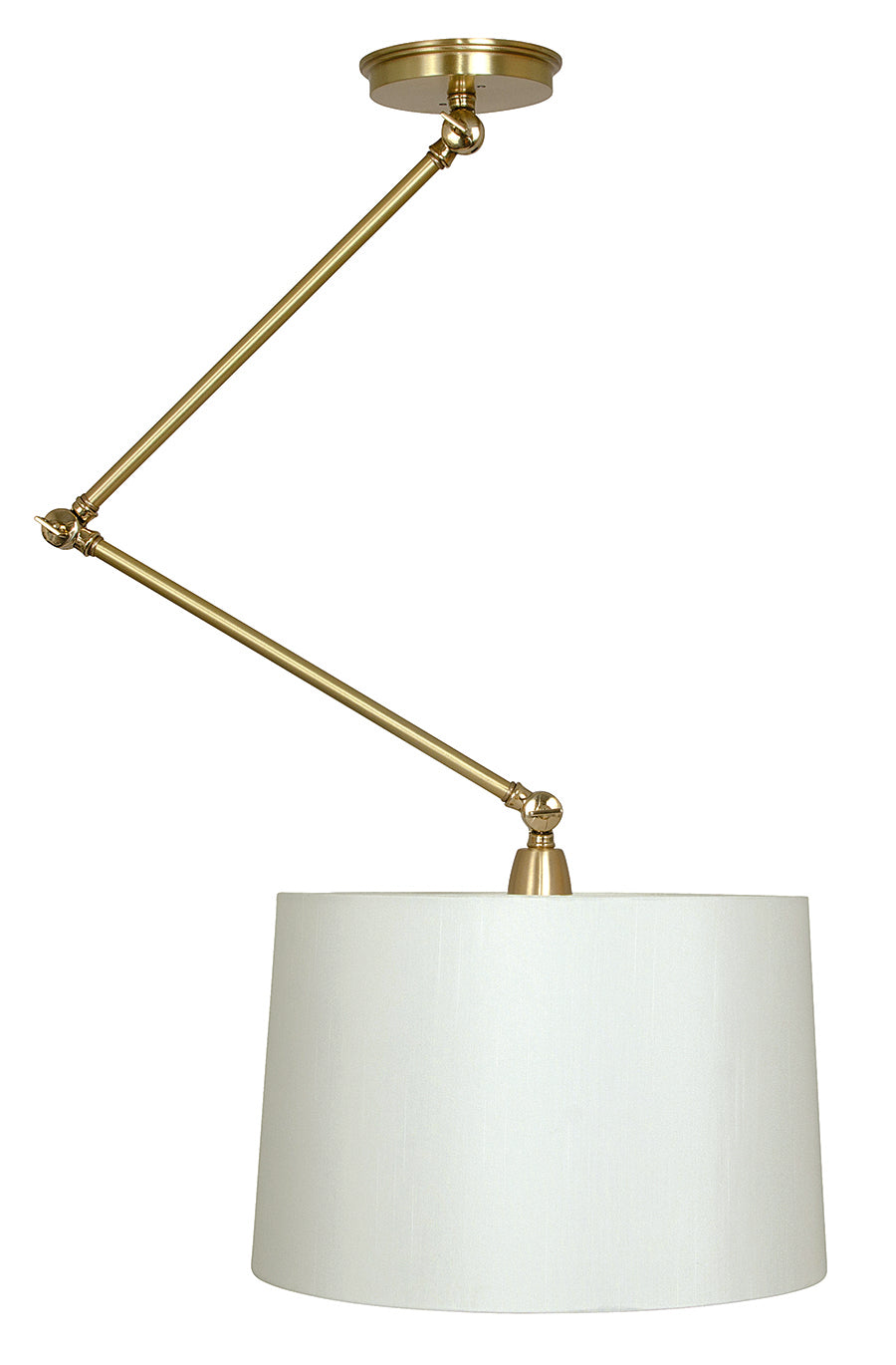 14-inch Uptown Satin Brass Polished Brass Pendant Light
