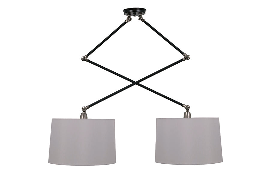 14-inch Uptown Black Satin Nickel LED Pendant Light