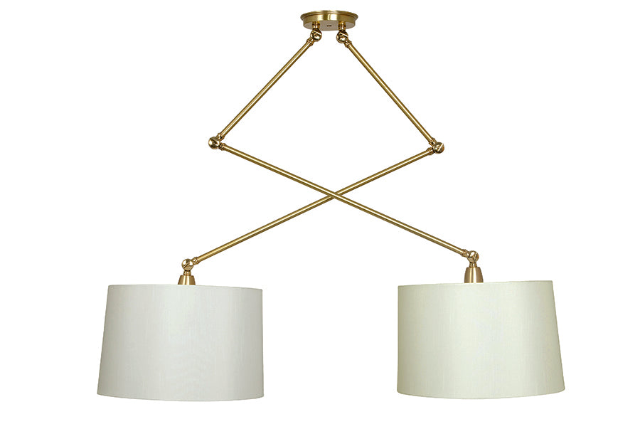 14-inch Uptown Satin Brass Polished Brass LED Pendant Light