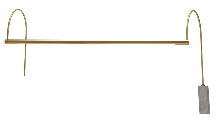 28-inch Ultra Slim-Line Satin Brass Plug-In Picture Light