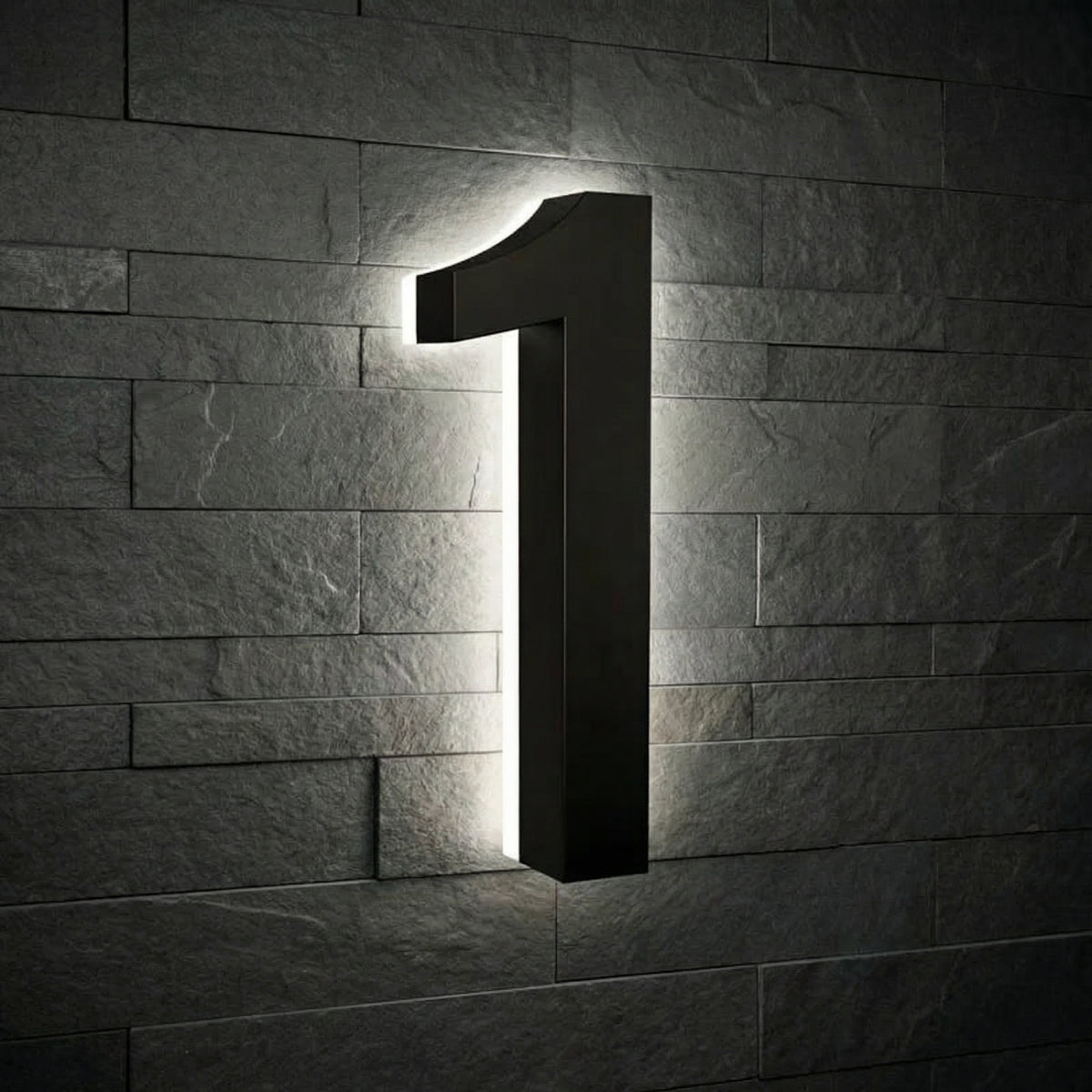 5 inch backlit house numbers - 5000k ABS Polymer - Waterproof