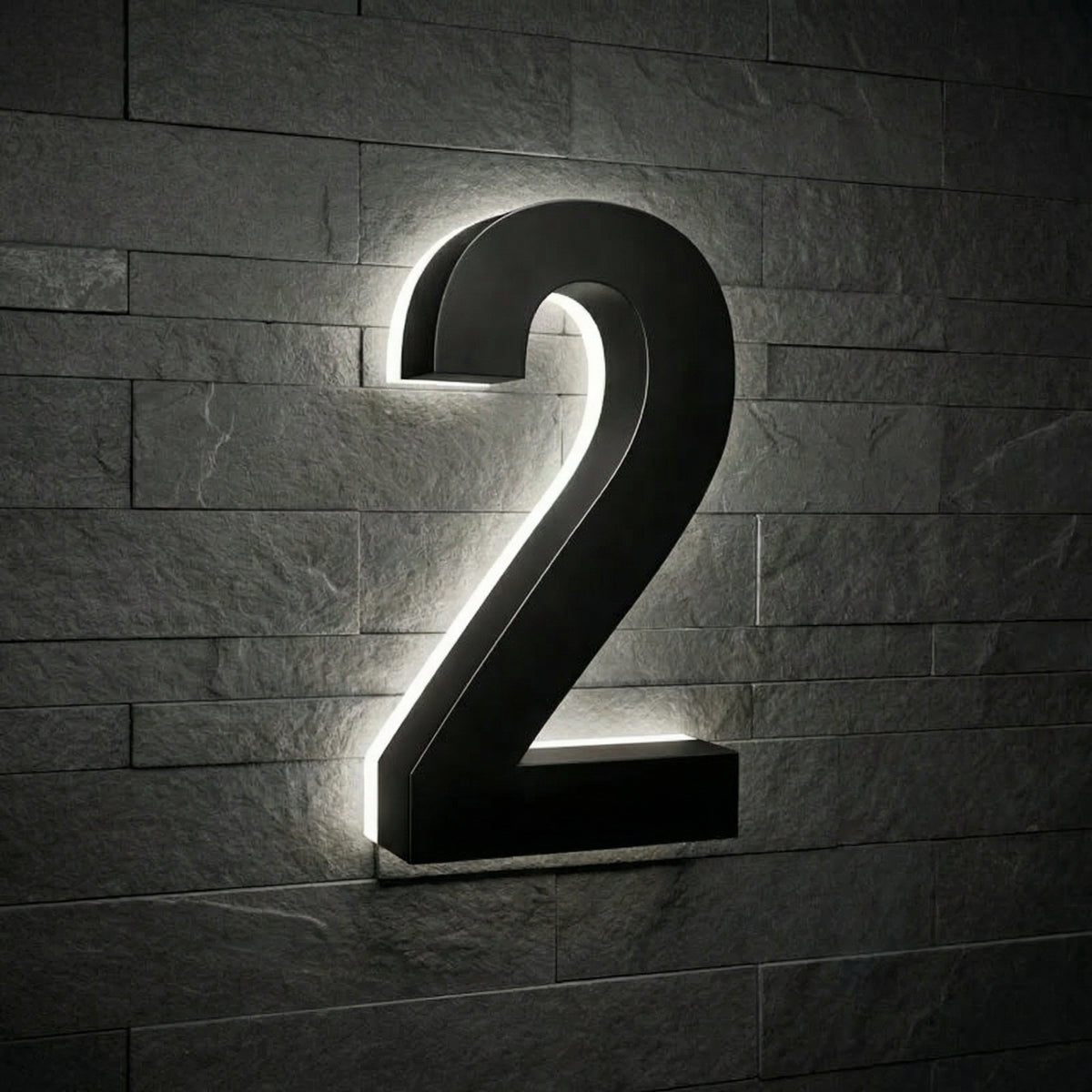 5 inch backlit house numbers - 5000k ABS Polymer - Waterproof