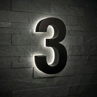 5 inch backlit house numbers - 5000k ABS Polymer - Waterproof