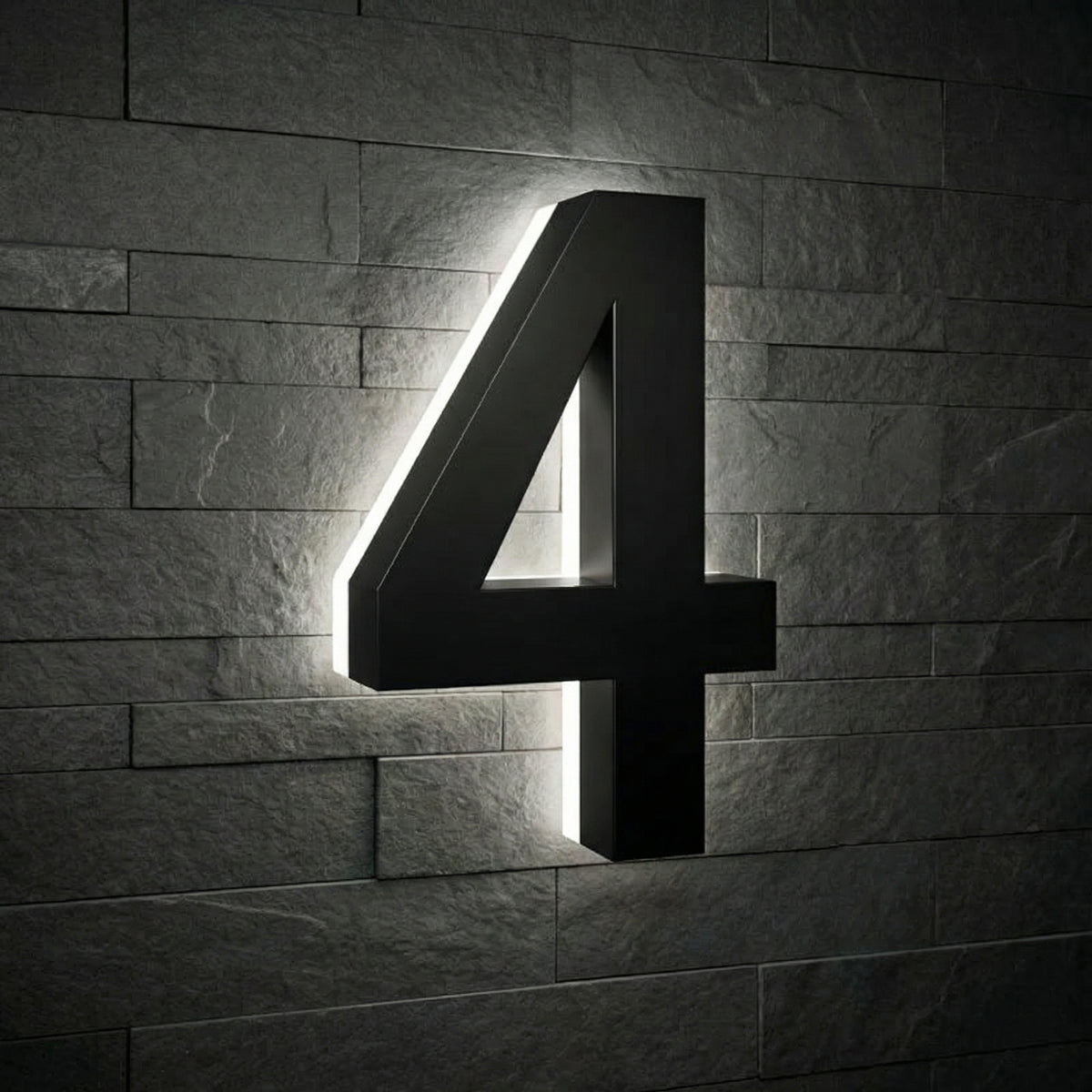 5 inch backlit house numbers - 5000k ABS Polymer - Waterproof