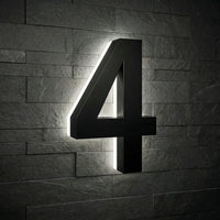 5 inch backlit house numbers - 5000k ABS Polymer - Waterproof