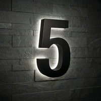 5 inch backlit house numbers - 5000k ABS Polymer - Waterproof