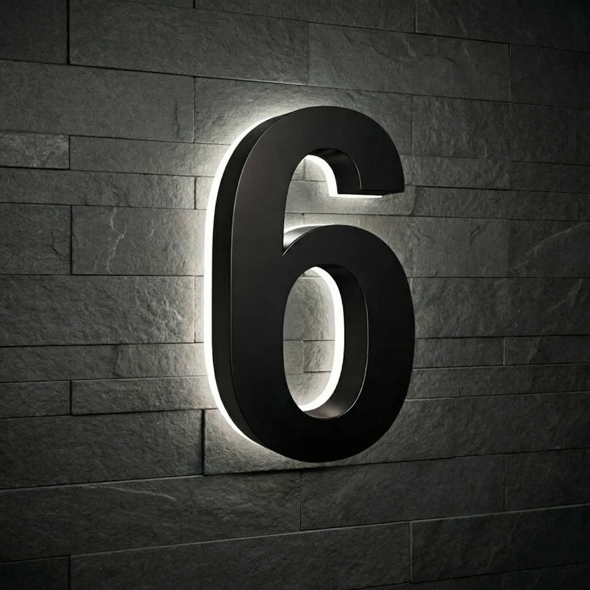 5 inch backlit house numbers - 5000k ABS Polymer - Waterproof