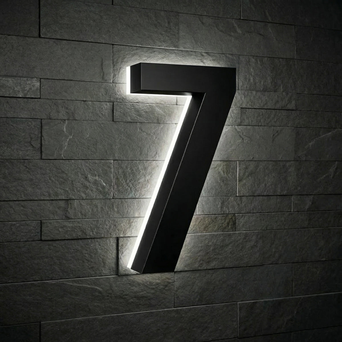 5 inch backlit house numbers - 5000k ABS Polymer - Waterproof