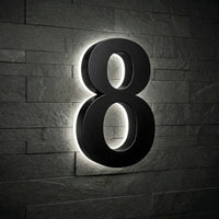 5 inch backlit house numbers - 5000k ABS Polymer - Waterproof