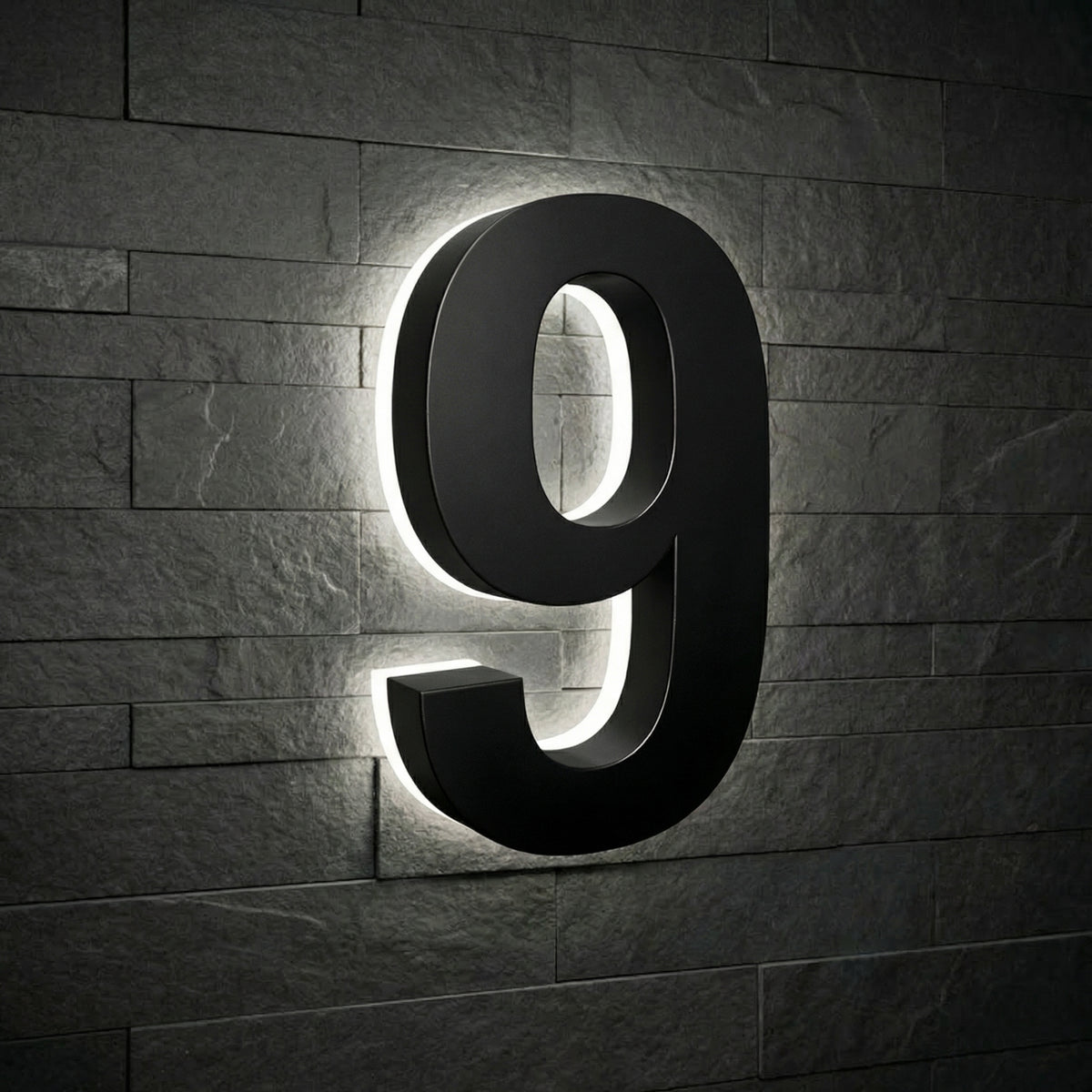 5 inch backlit house numbers - 5000k ABS Polymer - Waterproof