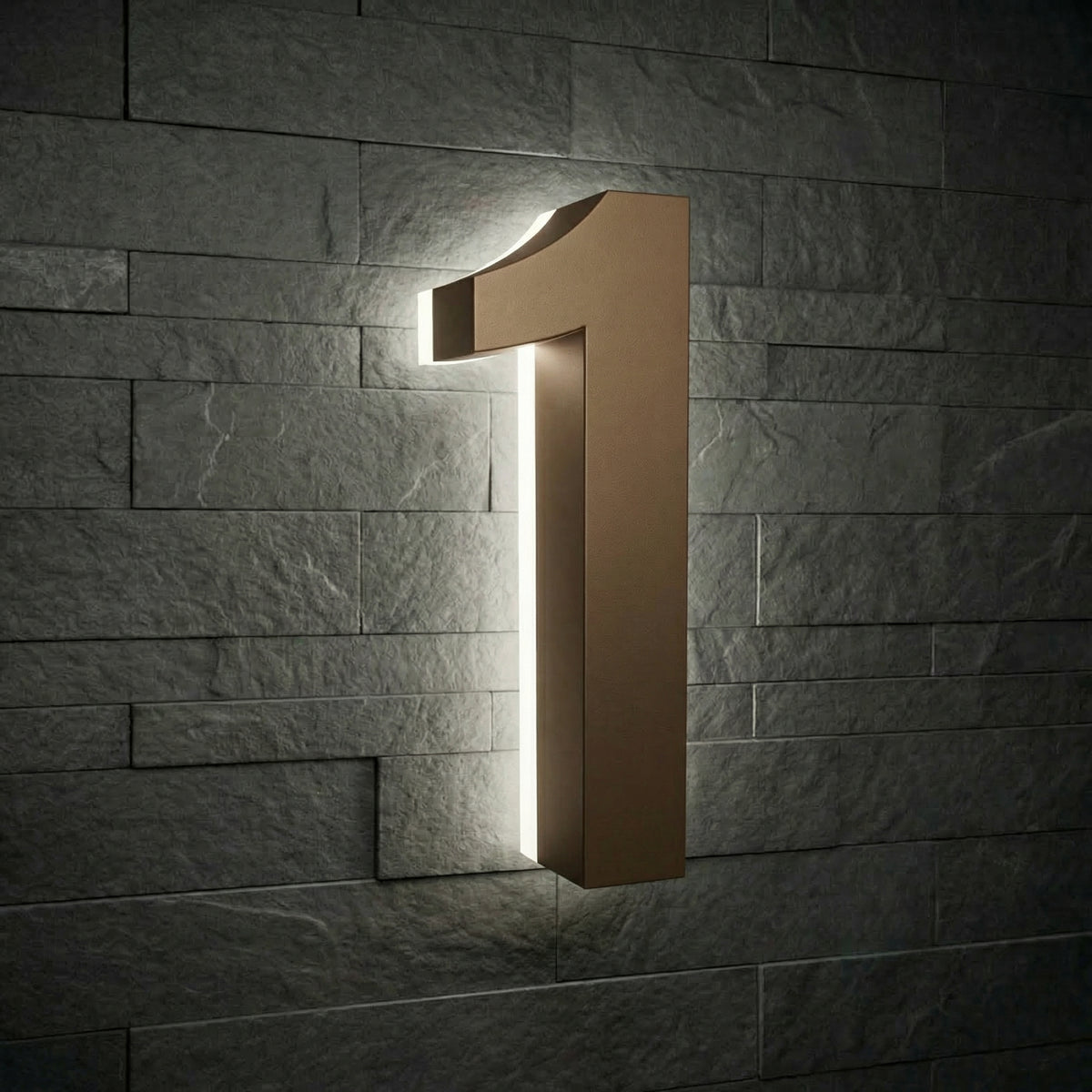 5 inch backlit house numbers - 5000k ABS Polymer - Waterproof