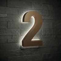 5 inch backlit house numbers - 5000k ABS Polymer - Waterproof