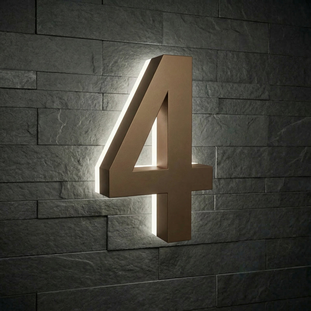 5 inch backlit house numbers - 5000k ABS Polymer - Waterproof