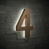 5 inch backlit house numbers - 5000k ABS Polymer - Waterproof