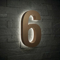 5 inch backlit house numbers - 5000k ABS Polymer - Waterproof