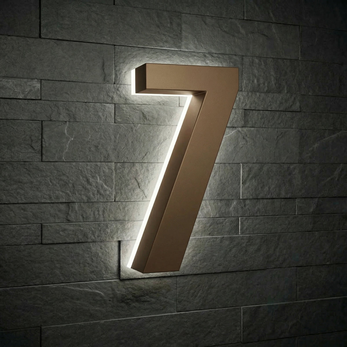 5 inch backlit house numbers - 5000k ABS Polymer - Waterproof