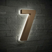 5 inch backlit house numbers - 5000k ABS Polymer - Waterproof